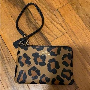 Authentic coach cheetah wristlet